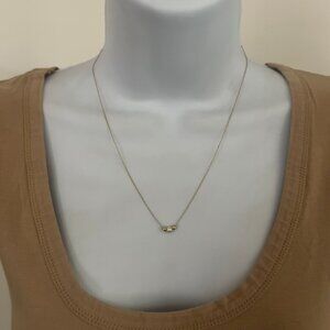 Gold bead necklace 18.5 in chain
